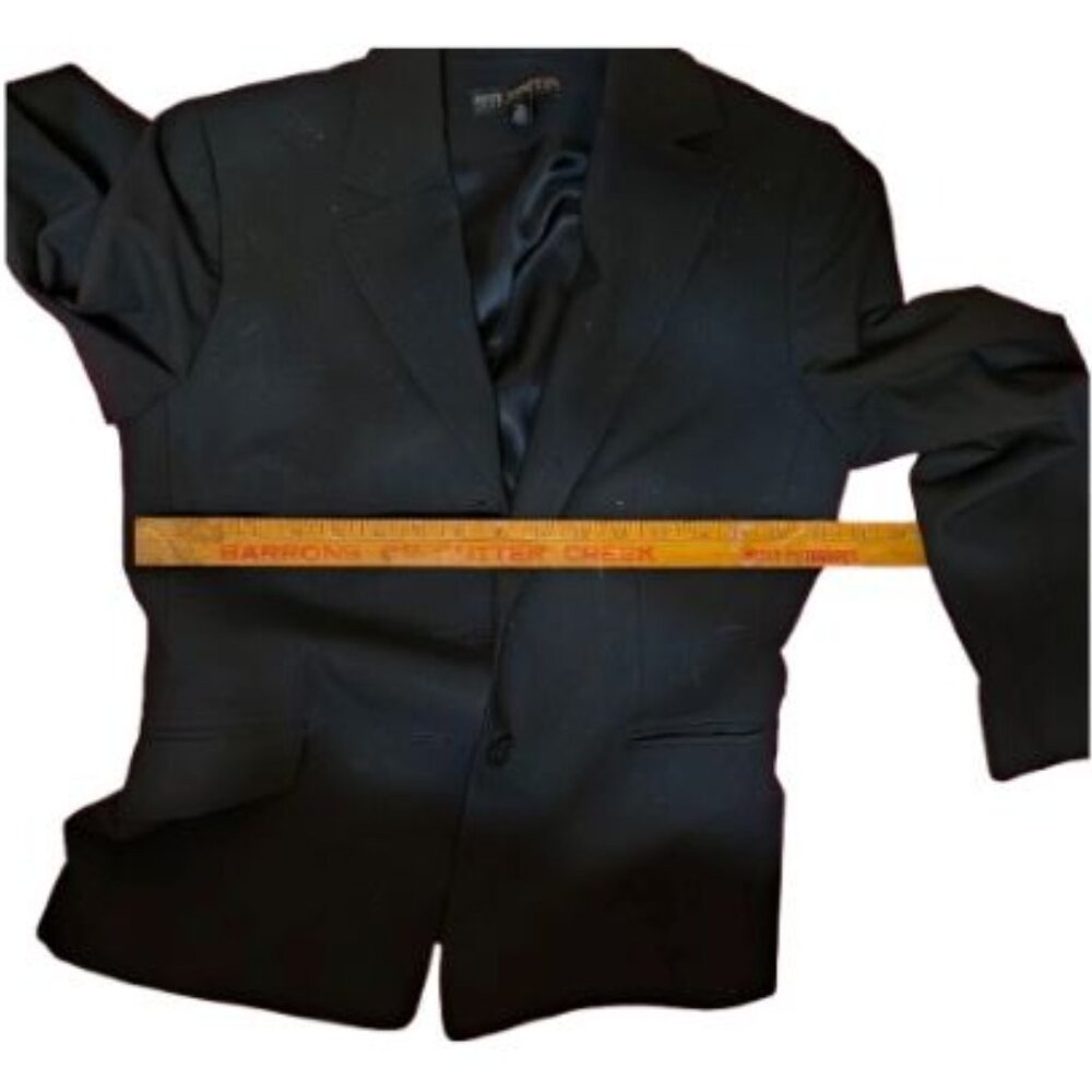Black stretch wool blazer - Picture 8 of 9